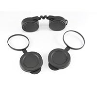 10x42 Rubber Lens Caps for Binoculars + Rainguard,Objective Optics Protection Covers