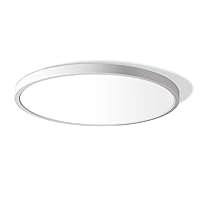 LED Flush Mount Ceiling Light Fixture, 2800K Warm White,3200LM, 12 Inch 24W, led Round Ceiling Lighting, 240W Equivalent White Ceiling Lamp for Closets, Kitchens, Stairwells, Bedrooms.etc.