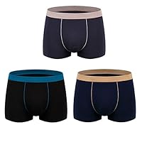 Men's Underwear, Boxer Shorts Pure Cotton mid Waist Solid Color Breathable Pants Trendy Personality Comfortable Loose