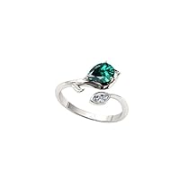 10K Art Deco Twig Emerald Engagement Ring For Women 2.5 CT Vintage Emerald Wedding Ring Rose Gold Emerald Antique Wedding Ring Bridal Anniversary Ring