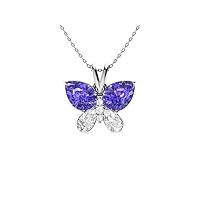 Beautiful Butterfly Pendant For Girls | Sterling Silver 925 With Rhodium Plating | 18 Inch Chain | A Pendant For Girls For Christmas, Birthday And Valentine Celebrations.
