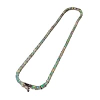 Genuine Oval Ethiopian Fire Opal Tennis Necklace 925 Sterling Silver Gemstone Handmade Jewelry
