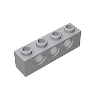 Gobricks GDS-625 1x4 3-Hole Brickwork Compatible with Lego 3701 All Major Brick Brands Toys Building Blocks Technical Parts Assembles DIY (194 Light Bluish Gray(071),15 PCS)