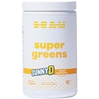 BEAM be Amazing Super Greens Powder with Prebiotics, Digestive Enzymes & Antioxidants | Energy Supplements, 17 Fruits & 8 Veggies | Gluten-Free Juice & Smoothie Mix | Sunny D, 20 Servings, 360 g