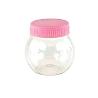 Round Plastic Party Favor Container (Pink, Small)