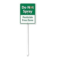 Do Not Spray Pesticide Free Zone Yard Sign with Stake 8x12inch Rustproof Aluminum Sign for Yard Garden Lawn Street Outdoor
