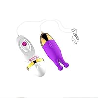 Dr. Love Double Ended Vibrator with Protruding, Vibrating, Controlled and Water Based Lubricant Gel – ABS Silicone - 12 Patterns – Men & Women – CE Rosh Certified – Waterproof, Use in Pool
