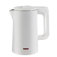 Kettles,Stainless Steel Kettle,0.8L 1000W Fast Boiling,Double Anti-Scald,360° Base Led Light Prompt, Dry Burning Protection/White