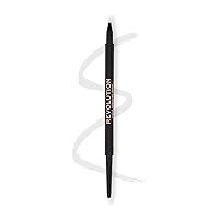 Makeup Revolution- Felt & Kohl Eyeliner- White |Ultra Creamy and Pigmented texture | Smooth and buttery application |Smudge proof and long lasting | Built in smudger for smokey looks | 0.13gm