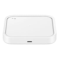 SAMSUNG Galaxy 15W Wireless Charger Single, Cordless Super Fast Charging Pad and USB Type C Cable Included for Galaxy Phones and Devices, US Version, 2022, White