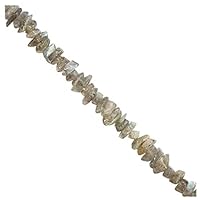 Natural Labradorite Necklace 34 Inches Endless, Labradorite Chips Nuggets 150 Ct, Bead 2x1.5 To 5x3 MM