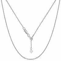 14k SOLID Yellow or White Rose/Pink Gold 0.9MM Adjustable Diamond-Cut Cable Chain Necklace For Pendants And Charms (Adjustable Upto 22