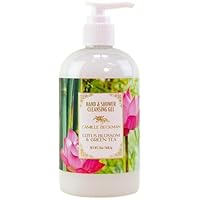 Camille Beckman Hand and Shower Cleansing Gel (Lotus Blossom & Green Tea, 13 oz)