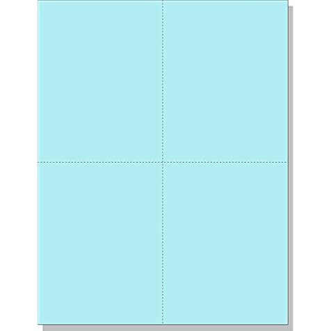 NextDayLabels - 8-1/2" x 11" Laser/Inkjet Postcards 4 Per Page, (4-1/4" x 5-1/2" Each Card | Blue, 1000 Cards)