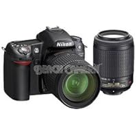Nikon D80 10.2MP Digital SLR Camera Kit with 18-55mm f/3.5-5.6G AF-S DX VR & 55-200mm f/4-5.6G ED IF AF-S DX VR Nikkor Zoom Lenses