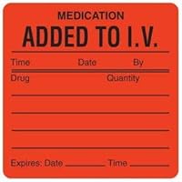 Tabbies Veterinary Medication Instruction Label, Medication Added to I.V. TIME_…