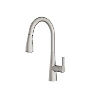 Amazon Basics - Pull-Down Kitchen Faucet with Fast Mount and Spot-free Stainless 1 pack
