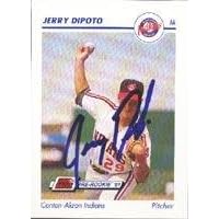 Jerry DiPoto Canton-Akron Indians - Indians Affiliate 1991 Line Drive Pre-Rookie Autographed Card - Minor League Card. This item comes with a certificate of authenticity from Autograph-Sports.