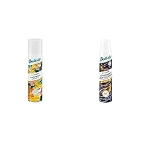 Bundle of Batiste Dry Shampoo, Tropical Fragrance, Refresh Hair and Absorb Oil Between Washes, 5.71 oz + Batiste Overnight Deep Cleanse Dry Shampoo 3.81oz
