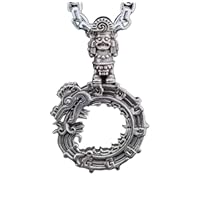 Quetzalcoatl Pendant - 925 Sterling Silver No chain (Pendant only) 26mm (1
