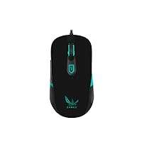 ZADEZ Gaming Mouse, GT-613M, Wired Gaming Mouse, Ergonomic Programmable Mice, Black Light LEDs, 7 Function Keys, DPI 1000 Hz for Window PC Gamers - Black