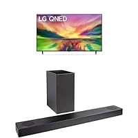 LG QNED80 Series 55-Inch Class QNED Mini-LED Smart TV 55QNED80URA, 2023 S75Q 3.1.2ch Sound bar with Dolby Atmos DTS:X, High-Res Audio, Synergy TV, Meridian, HDMI eARC, 4K Pass Thru Dolby Vision