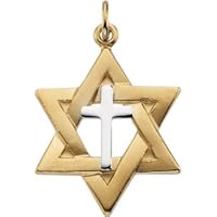 925 Sterling Silver Two Tone Religious Judaica Star of David Pendant Necklace 22x19mm Jewelry for Women