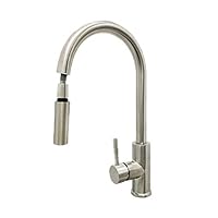 Stainless Steel Touch on Kitchen Sink Sensor Faucet with Pull Down Sprayer Automatic Motion Sensor Tap