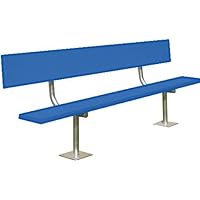 BSN BEPH08CB 75' Surface Mount Bench without Back, Royal