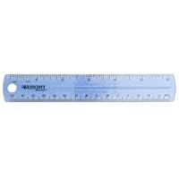 Westcott 6-Inch Plastic Ruler, Assorted Colors, 2-Pack