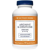 L-Arginine & Ornithine ? Nitric Oxide Booster ? 2,000 MG per Serving (150 Vegetable Capsules)