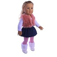 Studio one 4 Pcs Doll Clothes Winter Vest T-Shirt Skirt Legging Cloth for 43 cm Dolls and 18-Inch Doll Toy Accessories