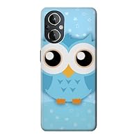 R3029 Cute Blue Owl Case Cover for OnePlus Nord N20 5G