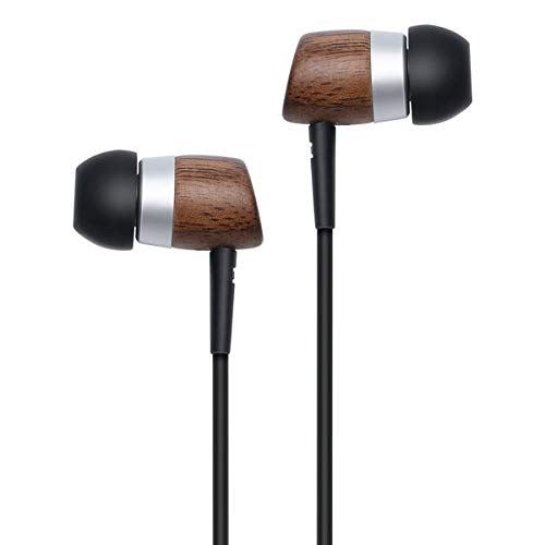 MediaDevil CB-01 Nanene Graphene-Enhanced Luxury Wood Earphones with Mic and Volume Control (iOS/Android Compatible)