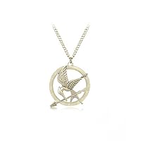 Round Hoop Hunger Games Mocking Birds Personality Symbol Necklace Animal Birds Film Television Props for Women Men