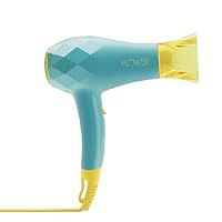 Flower Beauty Ionic Travel Dryer - Portable Professional Dryer with Two Heat Settings & Dual Voltage - Fast Drying for Smooth, Healthy, Shiny Hair - For All Hair Types