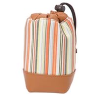 ETSUMI E-3427 Lens Case, Rafine Lens Case, Orange Stripe