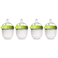 Comotomo Baby Essential Bundle Baby Bottle, Green, 8 oz and 5 oz - BPA-Free and Easy to Clean