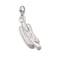 Rembrandt Charms Hot Dog Charm with Lobster Clasp