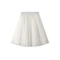 Tutu Skirts for Women high-Waisted Mini Puffy Skirt Short Section a-line mesh Skirts Teen Girls Prom Pleated Skirt