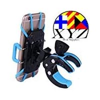 XYZ Supplies® Cell Phone Mount/Holder for Boat, Motorcycle/Bike Handlebars, Microphone, Music, or Drum Stand, iPhone, Samsung, Smart Phone, (Blue)