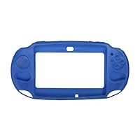 OSTENT Protective Silicone Soft Case Cover Pouch Skin for Sony PS Vita PSV PCH-2000 - Color Blue