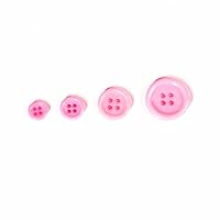 NIUK 50/100pcs 4-Holes Solid Flatback Dyed Plastic Sewing Buttons for Kids Scrapbooking DIY Craft handicrafts Ornament 0920 (Color : Pink, Size : 20mm 50pcs)