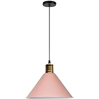 Chandeliers,Nordic Simple Iron Chandelier,American Vintage Color Lamp Lampshade,Flush Mount Ceiling Lighting Fixtures,Bar Counter Restaurant Hanging Light/Pink/13.7In