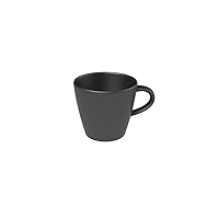 Villeroy & Boch Manufacture Rock Coffee, Elegant Cup Maoffrom Premium Porcelain in a Refreshing Shaofof Black, Dishwasher Safe, 220ml