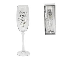 Happy 50th Birthday Champagne Glass Flute in Gift Box G31850