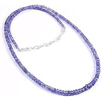 Gemstone Necklace AAA+ Quality Natural Certified Tanzanite Beads Stone Necklace Gemstone Handmade Necklace