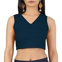 Indian Women Pure Cotton Blouse Top Design Sleeveless Party Wear Regular Traditional & Comfortable Choli