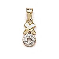 14ct Two Tone Gold Xando Diamond Accent Pendant Necklace Jewelry for Women