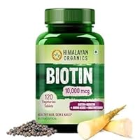 Biotin 10000 MCG Supplement for Men and Women with Keratin+Amino Acids+Multivitamin for Healthy Hair, Skin & Nails -120 Vegetarian Tablets